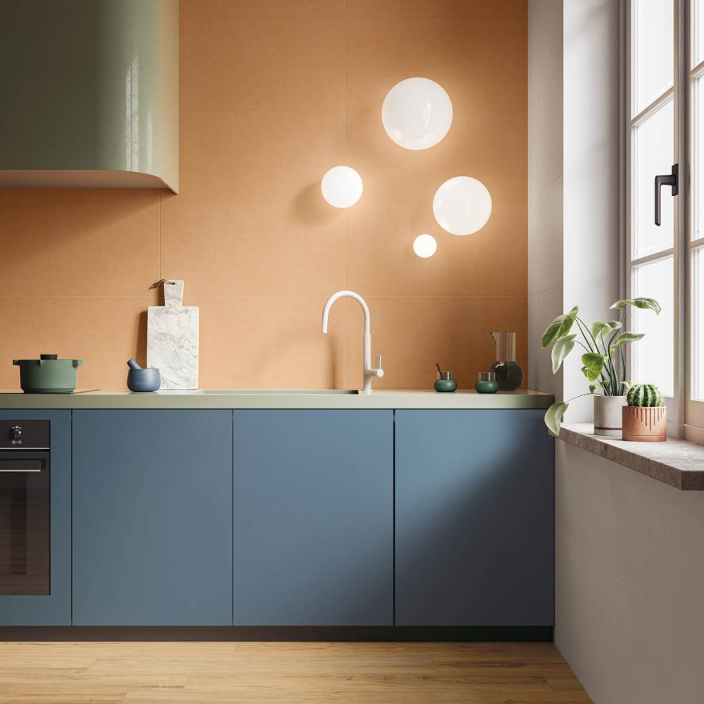 Reinlation of kitchen furniture.