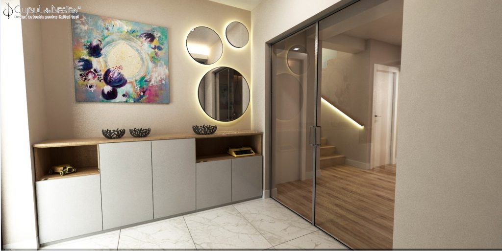 Interior design in pastel tones, design nest. Provision of Mogosoaia House.
